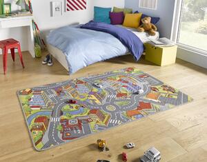Dětský kusový koberec Play 102379 (silnice) 140x200 cm