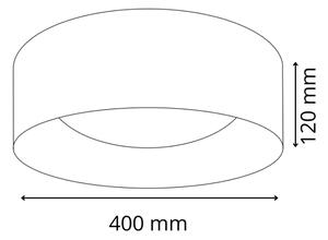 LED Stropní svítidlo TULUZA LED/24W/230V pr. 40 cm černá