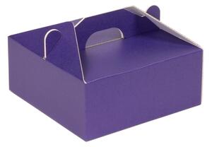 Krabice 190x190x80 mm na potraviny, výslužky, cukroví, fialová