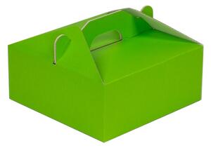 Krabice 190x190x80 mm na potraviny, výslužky, cukroví, zelená