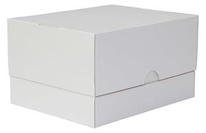 Dortová krabice 300x300x200 mm, pevná bílo/bílá