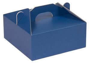 Krabice 190x190x80 mm na potraviny, výslužky, cukroví, modrá