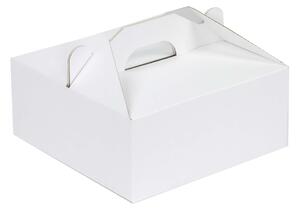 Krabice 190x190x80 mm na potraviny, výslužky, cukroví, bílá