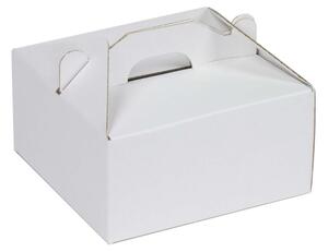 Krabice 120x120x60 mm na potraviny, výslužky, cukroví, bílá