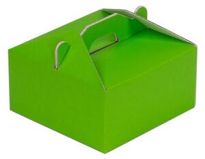Krabice 120x120x60 mm na potraviny, výslužky, cukroví, zelená
