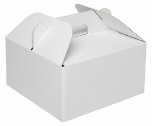 Krabice 200x200x100 mm, na potraviny, výslužky a cukroví, bílá