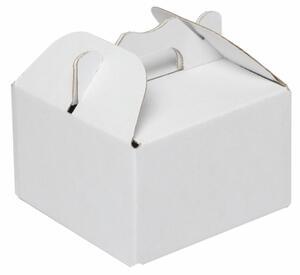Krabice 100x100x60 mm, na potraviny, výslužky a cukroví, bílá