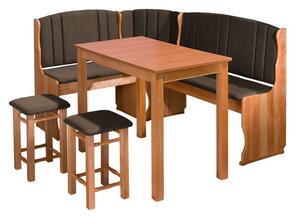 Kuchyňský kout + stůl se židlemi Soter II, Potah: Look 5, Barva dřeva: olše Mirjan24 5902928447941