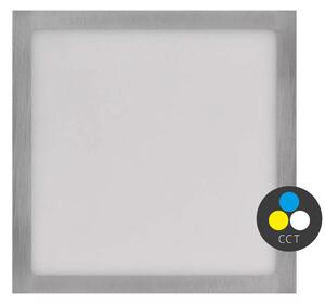 EMOS Stříbrný přisazený LED panel s tenkým rámečkem hranatý 170 x 170mm 12,5W CCT Premium ZM6233