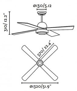 Stropní ventilátor IBIZA 33288, STROPNÍ VENTILÁTOR, HNĚDÁ