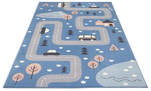 Dětský koberec Adventures 104536 Sky-blue 160x220 cm
