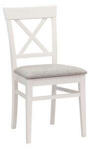 Stima Židle GRANDE s čalouněným sedákem Odstín: Bílá (lak), Látky: MIRON beige 71