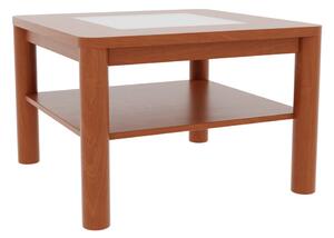Konferenční stolek PEDRO sklo Rozměr: 80 x 80 cm, Odstín trend: B183 třešeň