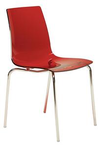 ITTC Stima Plastová židle LOLLIPOP Odstín: Rosso transparentní