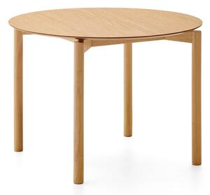 Kulatý jídelní stůl v dekoru jasanu ø 110 cm Indara – Kave Home