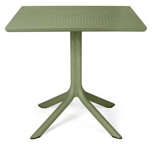 NARDI plastový stůl na zahradu CLIP Rozměr: 80x80 cm, Odstín: Agave - Zelená