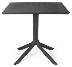 NARDI plastový stůl na zahradu CLIP Rozměr: 80x80 cm, Odstín: Antracite - Černá