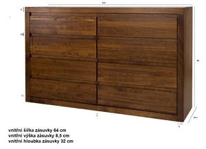 KD406 dřevěná komoda z buku Drewmax (Kvalitní nábytek z bukového masivu)