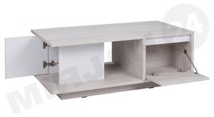 Konferenční stolek Verdek VD05, Barva: dub bílý / dub bílý + grafit lesk Mirjan24 5902928375015