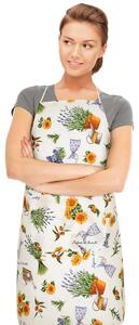 Bellatex kuchyňská zástěra EMA 7750/561, LEVANDULE FIALOVÁ, ŽLUTÁ 67x84cm