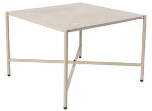 White Label Béžový lakovaný konferenční stolek WLL MARCIO 40 x 40 cm