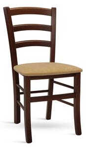 Židle VENEZIA s čalouněným sedákem Odstín: Tmavě hnědá, Látky: MICROFIBRA terracotta 211