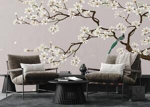 Fototapeta na míru Šedé Chinoiserie | Vliesová fototapeta na zed' | DFT5P352471