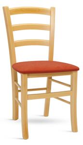 Židle VENEZIA s čalouněným sedákem Odstín: Tmavě Hnědá, Látky: LUX antracit 6