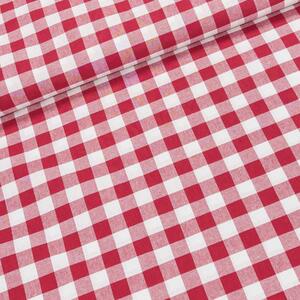 Olex bavlněný kanafas DELUXE červená kostka 2cm, š.150cm (látka v metráži)