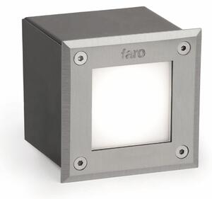 FARO 71499N LED 18 SQ zapuštěné svítidlo do zdi hranaté, nerez, 3000K - FARO