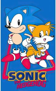 Carbotex dětský froté ručník JEŽEK SONIC A TAILS, modrý 30x50cm