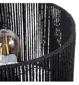 Černá stolní lampa se stínidlem z papírového výpletu (výška 30 cm) Forma – Leitmotiv