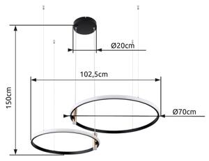 Globo 67300H - LED Stmívatelný lustr na lanku COCO LED/55W/230V 2700-6000K + DO
