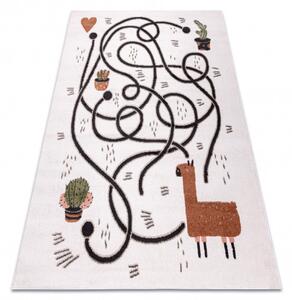 Dětský kusový koberec Fun Game llama cream 80x150 cm