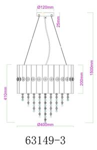 Globo 63149-3 - Lustr na lanku ELEOS 3xE27/40W/230V pr. 40 cm