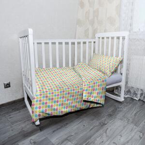 Sablio Mikroplyšové dětské povlečení do postýlky Veselé barevné puntíky - 120x90 / 40x60