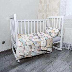 Sablio Mikroplyšové dětské povlečení do postýlky Barevná koťátka - 130x90 / 40x60