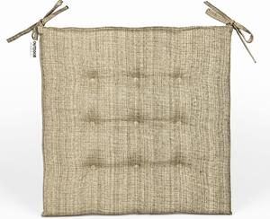 Avax Prošívaný sedák OUTDOOR nepromokavý, žíhaný světlý khaki, čtverec 40x40cm