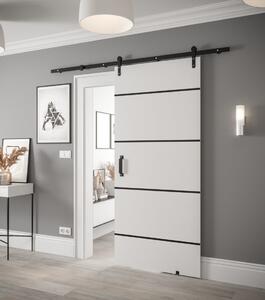 Posuvné dveře Loftiko IV - 90 cm s tlumeným dojezdem Barva: Bílá