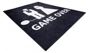 Kusový koberec Bambino 2104 Game Over black 80x150 cm
