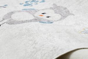 Dětský kusový koberec Bambino 1161 Owls grey 80x150 cm
