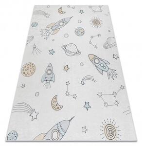 Dětský kusový koberec Bambino 1278 Space rocket cream 160x220 cm