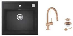 Sada granitový dřez Grohe K700 31651AP0, kuchyňská baterie Grohe Minta 32321DL2, 40400DL0
