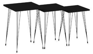 Set 3ks. konferenčních stolků Pakamo (černá + antracit). 1094318