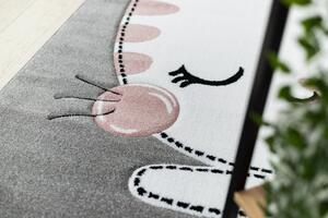 Dětský kusový koberec Petit Kitty cat grey 140x190 cm