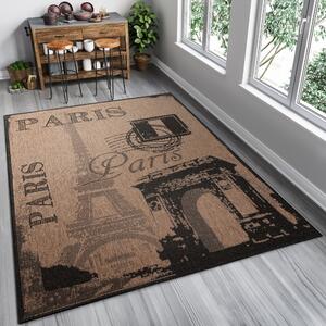 Balta Kusový koberec Sisal Floorlux 20356 Paris Coffe / Black Rozměr: 120x170 cm