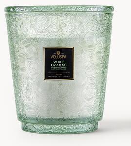 Ručně vyrobená vonná svíčka s pěti knoty Japonica Collection (cypřiš, bobule jalovce, listy máty a dřevo)