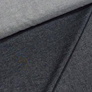 Bavlněná riflovina (denim, džínovina) černá žíhaná č.3, letní klasická, š.155cm, 190 g/m2, 100% bavlna (látka v metráži)
