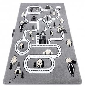 Dětský kusový koberec Petit Town streets grey 200x290 cm