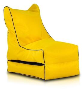 Supplies FUMIKO tkaný sedací pytel polyester - žlutý